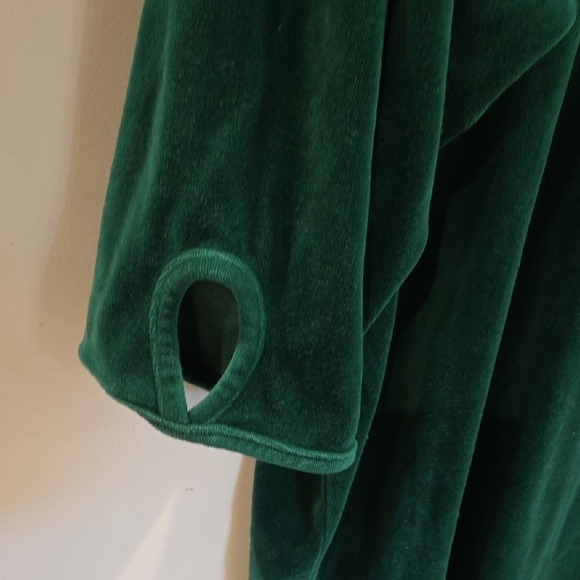 Quacker Factory Green Velvet Tunic with Swirl Embellishments - Picture 4 of 6